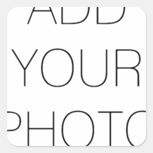 Eigenes Foto oder Text hinzufügen Quadratischer Aufkleber (Vorderseite)