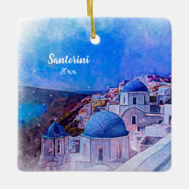 Eigenes Foto Santorini Griechenland 2 Seite Modern Keramikornament