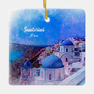 Eigenes Foto Santorini Griechenland 2 Seite Modern Keramikornament