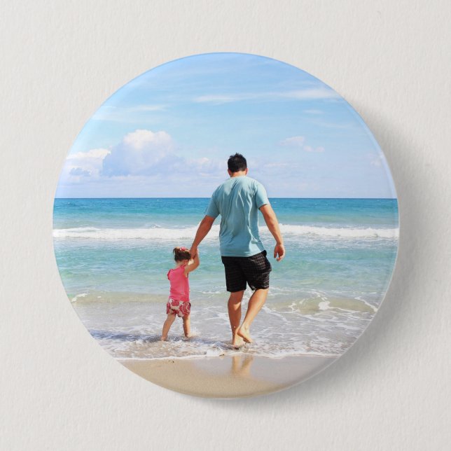 Eigenes Foto und/oder Text hinzufügen Button (Vorderseite)