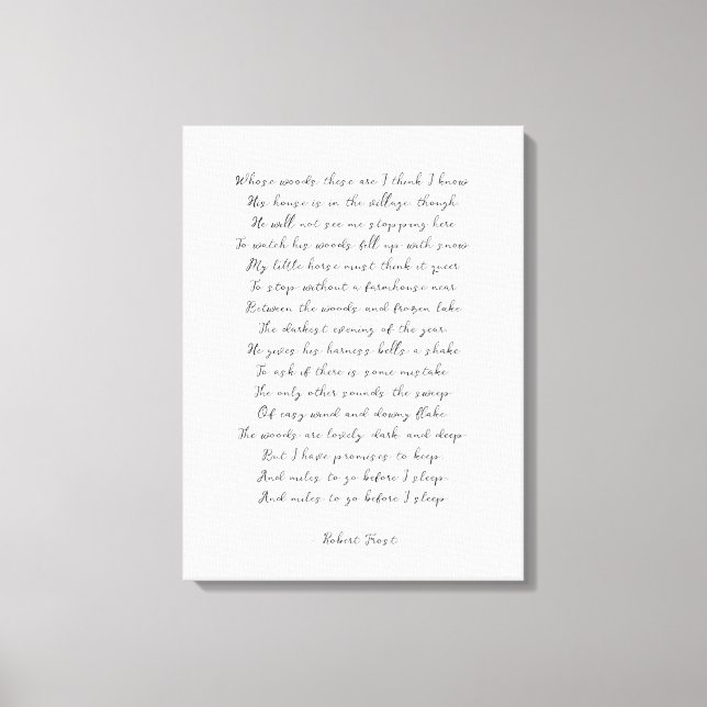 Eigenes Gedicht auf Leinwand drucken (Vorderseite)