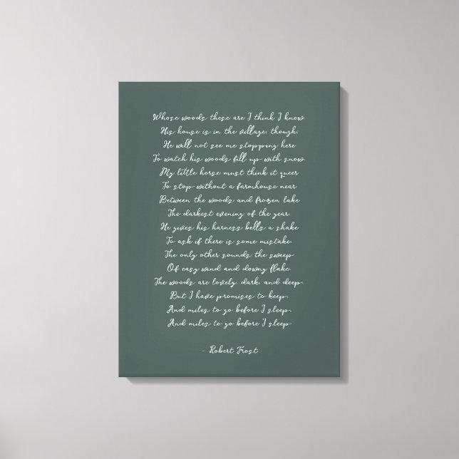 Eigenes Gedicht auf Leinwand drucken (Vorderseite)