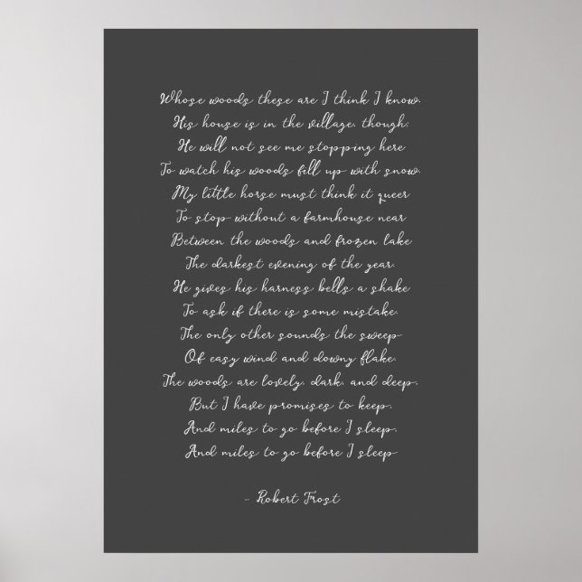 Eigenes Gedicht Song Lyric Print Poster (Vorne)
