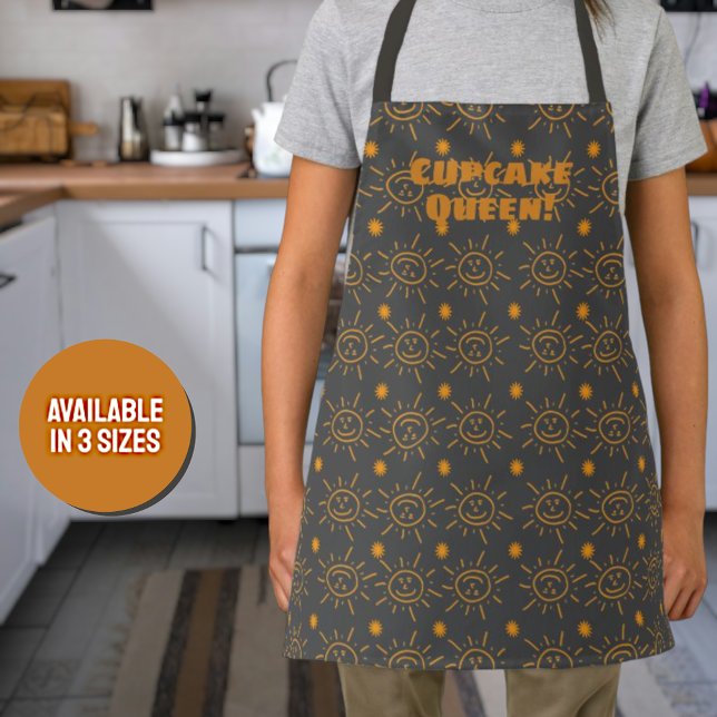 Eigenes, handgezogenes Sonnenmuster Schürze (small sunshine pattern template apron)
