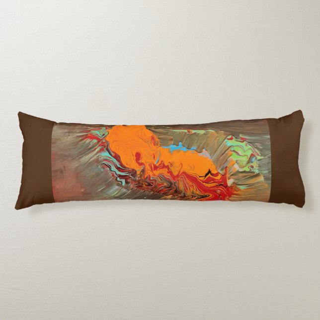 Eigenes Kissen "Orange Burst Brown Back" (Vorderseite)