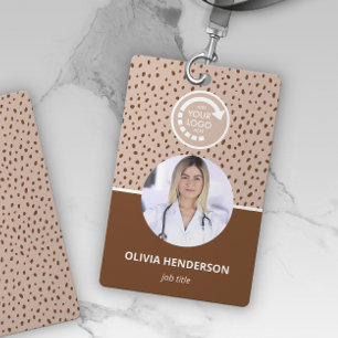 EIGENES LOGO Beige Foto Ausweis