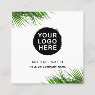 Eigenes Logo feministischer Minimalistischer Logo- Quadratische Visitenkarte