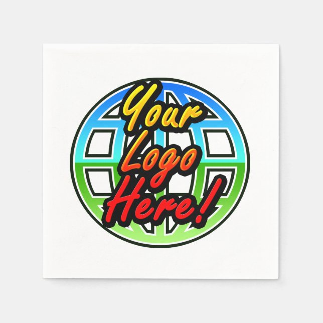 Eigenes Logo für Unternehmen oder Werbezwecke Serviette (Vorderseite)