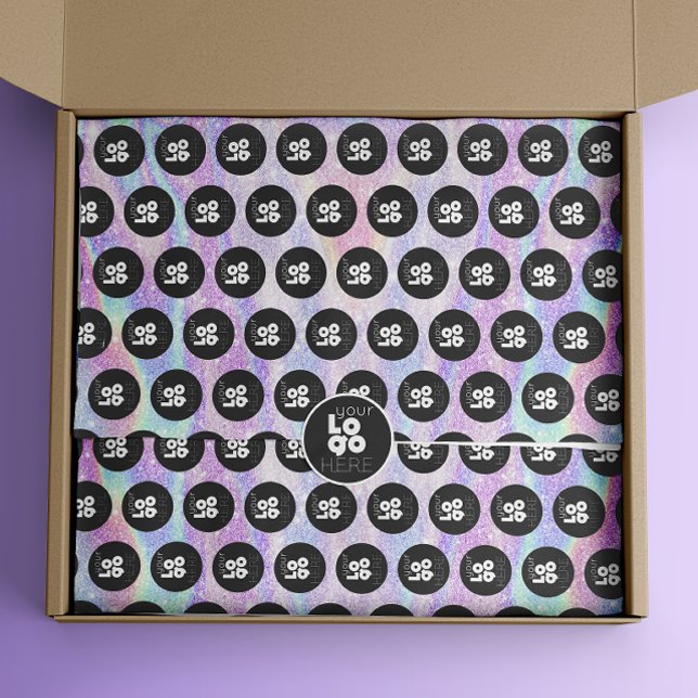 Eigenes Logo Iridesing Glitzer Druckzettel Seidenpapier (Von Creator hochgeladen)