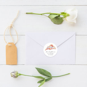 Eigenes Logo Reales Anwesen Agent Rosa Orange Runder Aufkleber