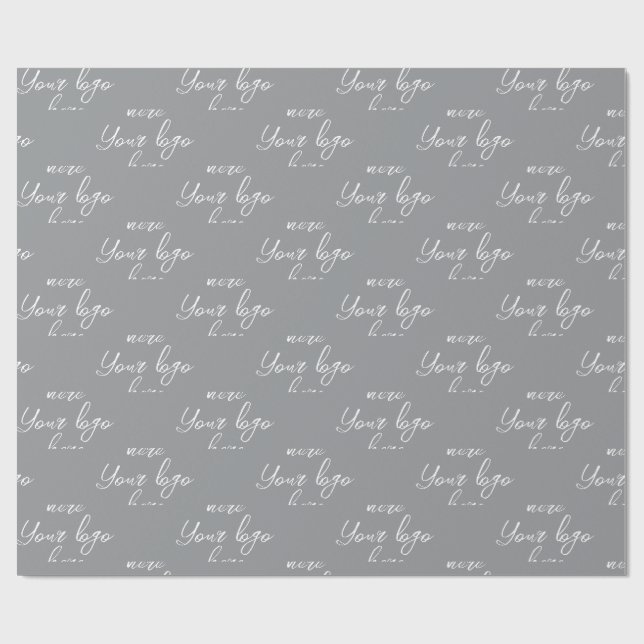 Eigenes Logo stilvoll modern minimalistisch  Geschenkpapier (Flach)