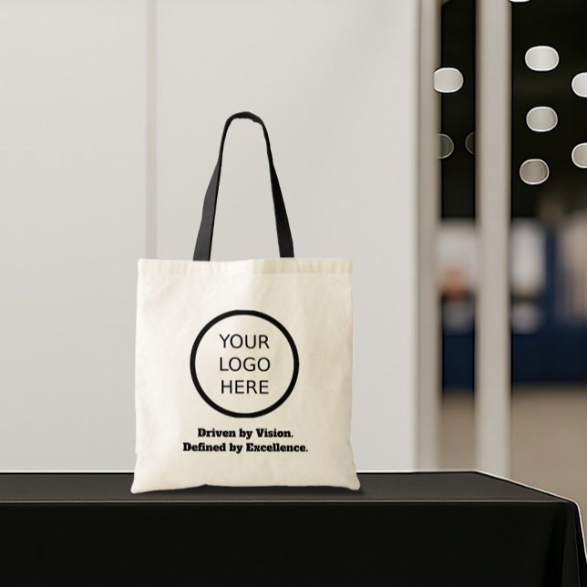 Eigenes Logo und Slogan-Branding für Unternehmen Tragetasche (Custom Business Logo and text tote bag)