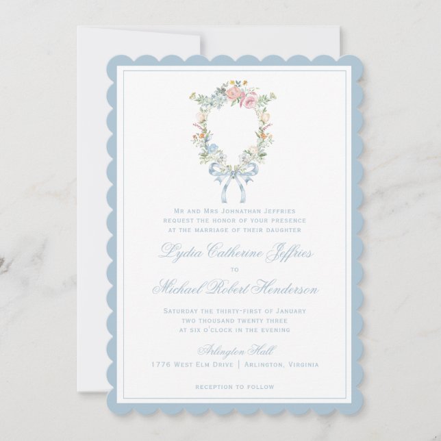 Eigenes Monogramm Hochzeit Einladung (Vorderseite)