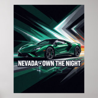 Eigenes nächtliches mutiges Leistungsfahrzeug Poster