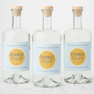 Eigenes Orangecello-Label Alkoholflaschenetikett