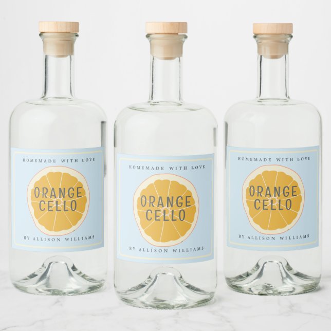 Eigenes Orangecello-Label Alkoholflaschenetikett (Flaschen)