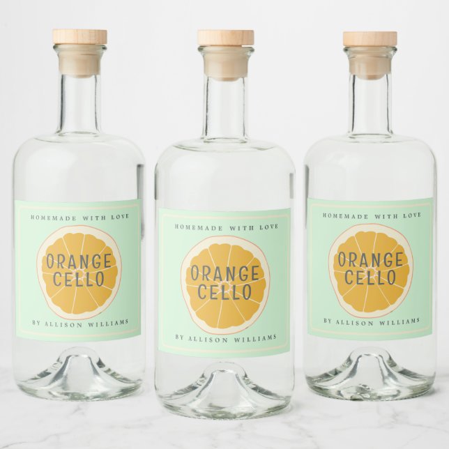 Eigenes Orangecello-Label Alkoholflaschenetikett (Flaschen)