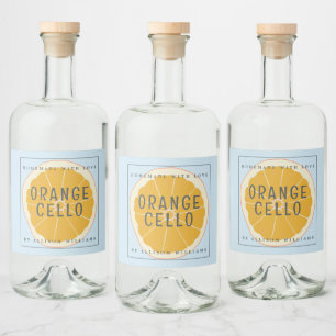 Eigenes Orangecello-Label Alkoholflaschenetikett