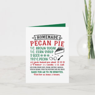 Eigenes Pecan Pie Rezept anpassbar Feiertagskarte