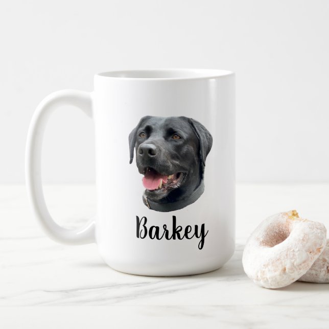 Eigenes Personalisiertes Hundefeld - Geschenk für  Kaffeetasse (Mit Donut)