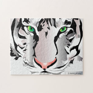 EIGENES PUZZEL - TIGER - WEISS/GRAU PUZZLE