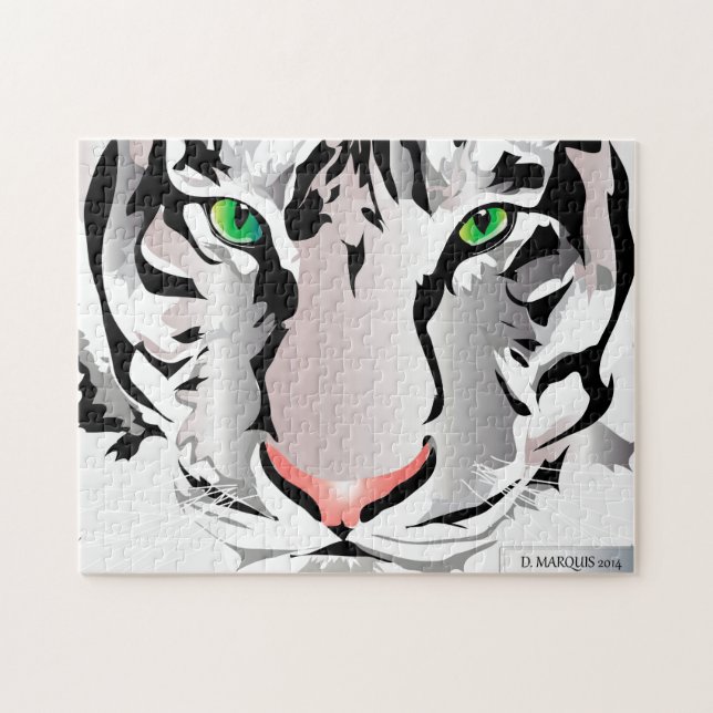EIGENES PUZZEL - TIGER - WEISS/GRAU PUZZLE (Horizontal)