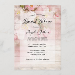 Eigenes rustikales Kirschblossom Brautparty Einladung