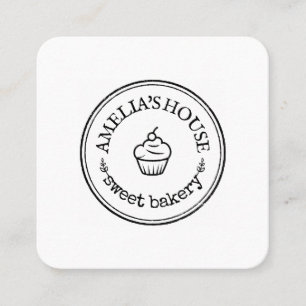 Eigenes rustikales Logo, einfach Quadratische Visitenkarte