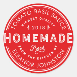 Eigenes Sauce-Etikett für benutzerdefinierte Farbe Runder Aufkleber