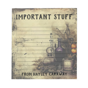 Eigenes Vintages Viktorianisches Gothic-Halloween Notizblock