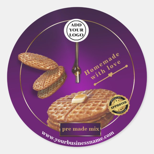 eigenes Waffellabel Runder Aufkleber (Vorderseite)