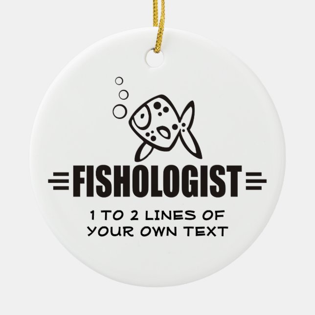 Eigenfisch Keramik Ornament (Vorne)