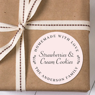 Eigengemacht mit Liebe Personalisiertes Backgesche Runder Aufkleber