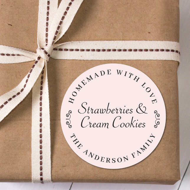 Eigengemacht mit Liebe Personalisiertes Backgesche Runder Aufkleber (Von Creator hochgeladen)