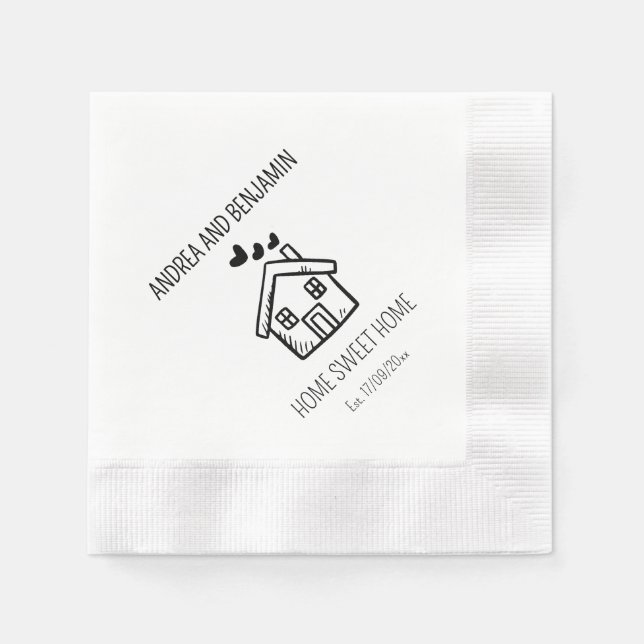 Eigenheim Süße Heimat Einzugsfeier Serviette (Vorderseite)