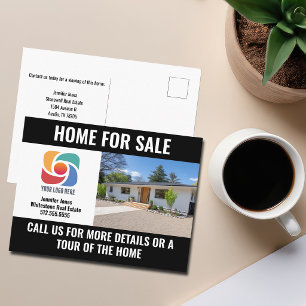 Eigenheim zum Verkauf Benutzerdefiniertes Logo ein Postkarte