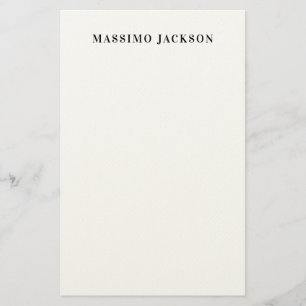 Eigenname Dekorativ Minimalistisch Einfach Schwarz Briefpapier