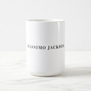 Eigenname Dekorativ Minimalistisch Einfach Schwarz Kaffeetasse
