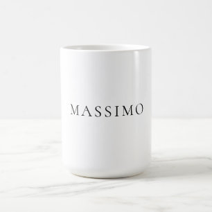 Eigenname Dekorativ Schick Einfach Schwarz Weiß Kaffeetasse