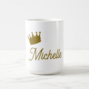 Eigenname Kreative Trendige Goldfarbene Schrift Kaffeetasse