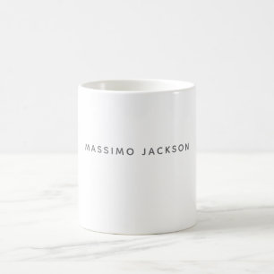 Eigenname Minimalistisch Modern Schlicht Schwarz W Kaffeetasse