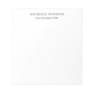 Eigenname Mode Trendy Minimalist Professionell Sch Notizblock