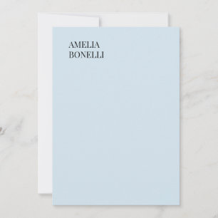 Eigenname Modern Minimalistisch Professionell Blau Mitteilungskarte