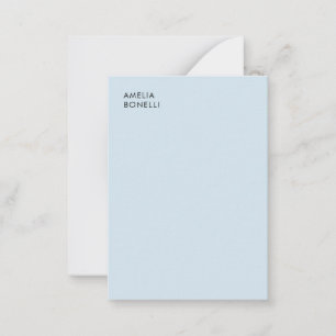 Eigenname Modern Minimalistisch Professionell Blau Mitteilungskarte