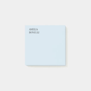 Eigenname Modern Minimalistisch Professionell Blau Post-it Klebezettel