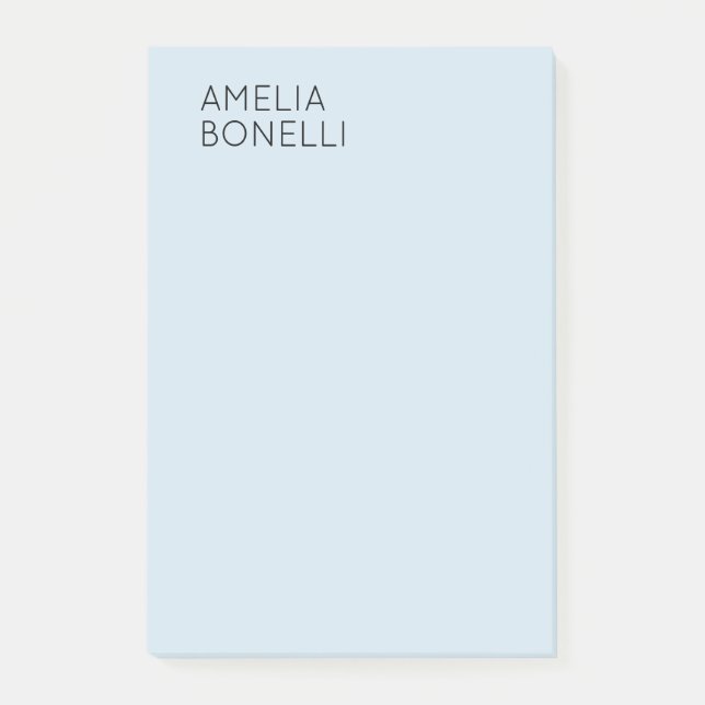 Eigenname Modern Minimalistisch Professionell Einf Post-it Klebezettel (Vorderseite)