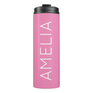 Eigenname Moderner Minimalistischer Schlichter Ros Thermosbecher