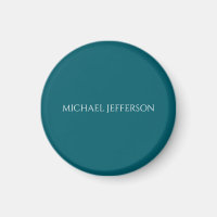 Eigenname schlicht dunkles Teal-Farbpersonal