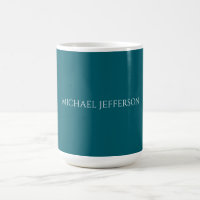 Eigenname schlicht dunkles Teal-Farbpersonaldesign