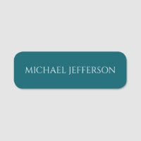 Eigenname schlicht dunkles Teal-Farbpersonaldesign